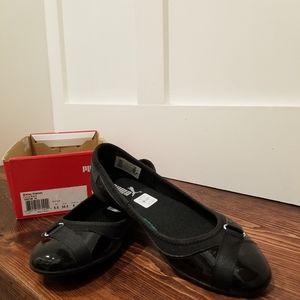 Black Puma Bixley Glam flats size 8